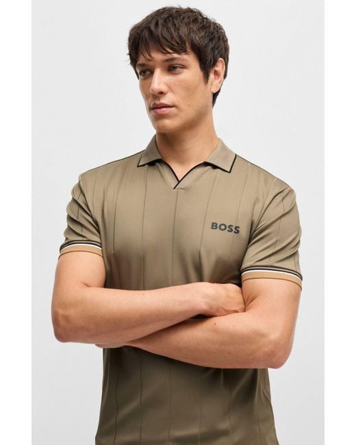 Boss Green X Matteo Berrettini Active Polo Shirt With Four-way Stretch for men