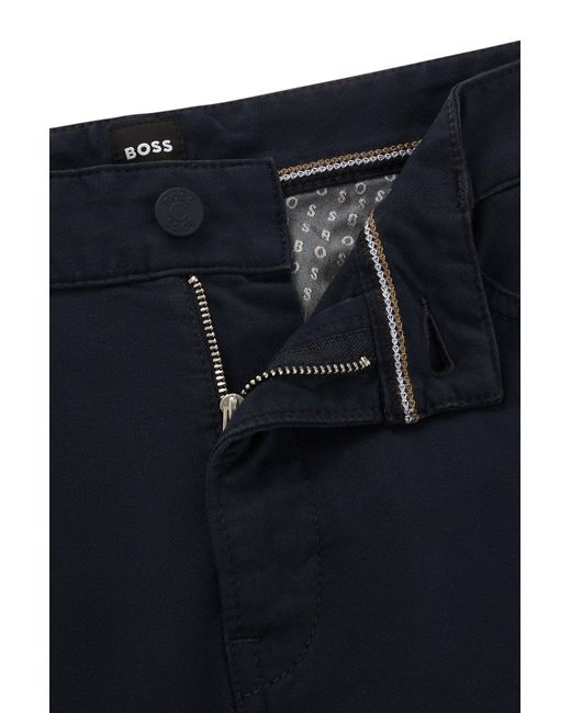 Boss Blue Slim-fit Jeans In Stretch-cotton Gabardine for men