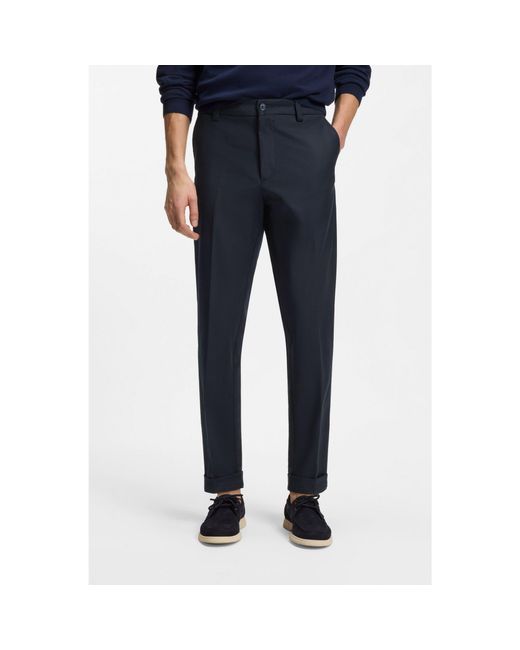 Boss Blue Modern-Fit Trousers for men