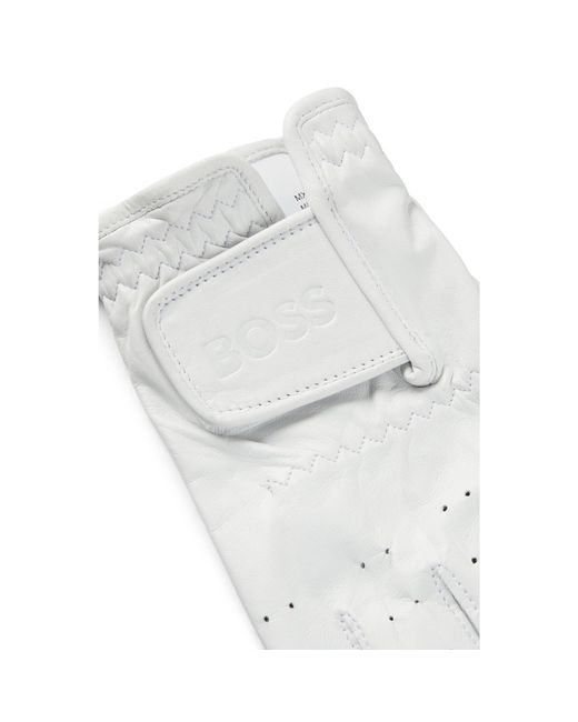 Boss White Perforated Glove for men
