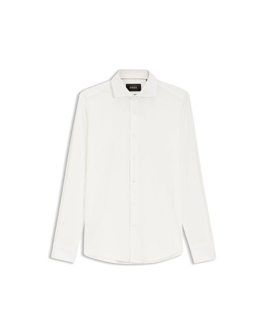 Boss White Slim-Fit Shirt for men