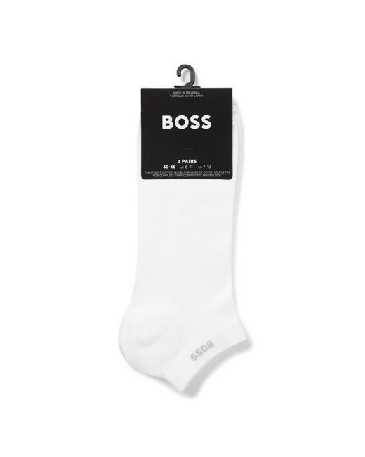Boss White 2 Pack Essential Sock for men