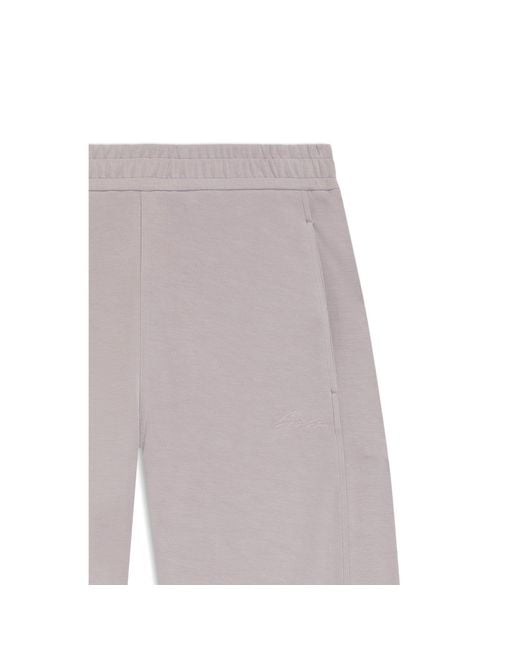 Boss Gray Balloon-Fit Tracksuit Bottoms With Logo Embroidery