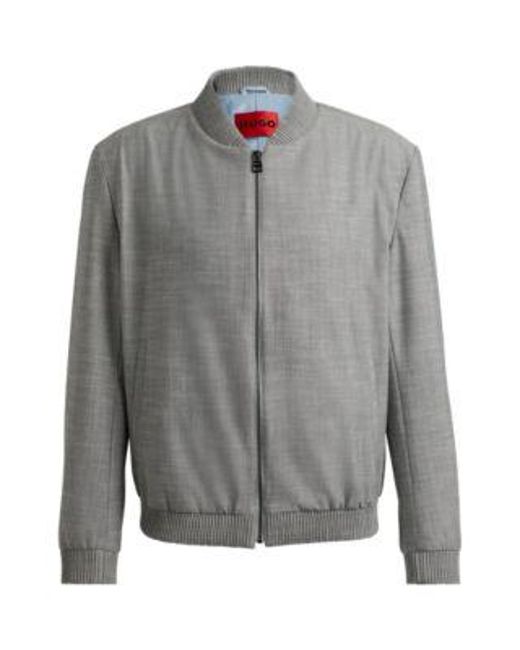Veste Slim Fit En Tissu Effet Lin HUGO pour homme en coloris Gray