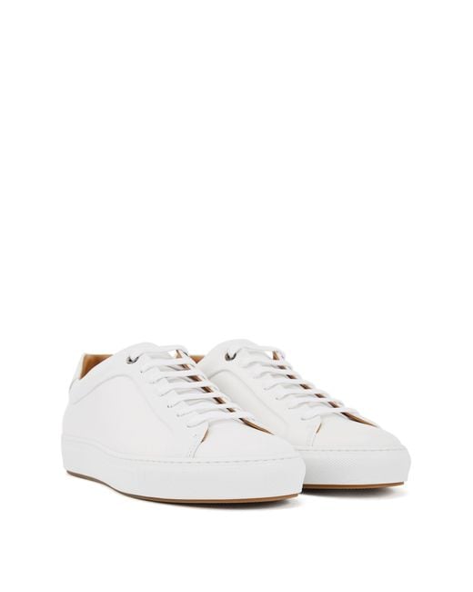 hugo boss white leather sneakers