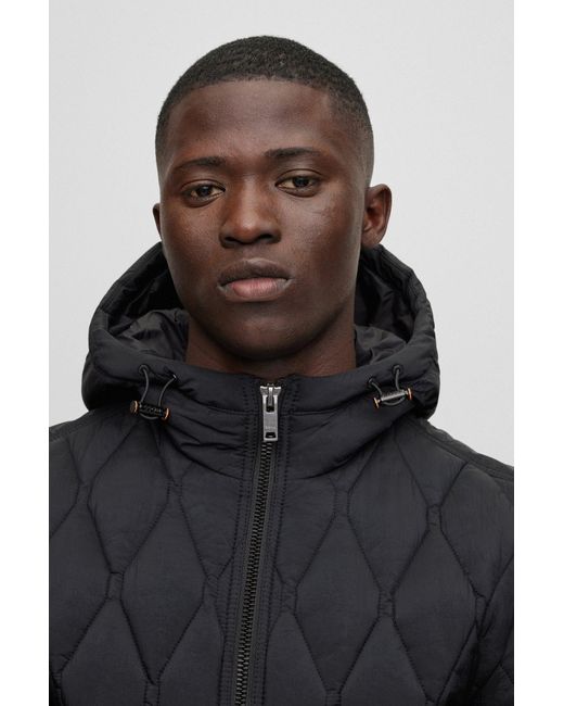 BOSS by HUGO BOSS Hooded Jacket In Lightweight Water-repellent Fabric ...