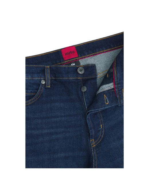 HUGO Blue Tapered-Fit Jeans for men