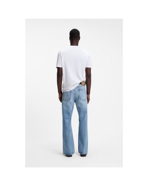 HUGO White Cotton-Jersey T-Shirt With Logo Detail for men