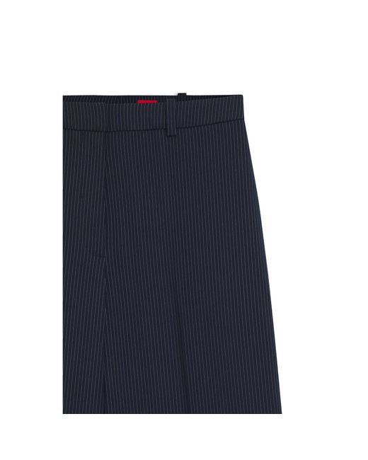 HUGO Blue Regular-Fit Wide-Leg Trousers