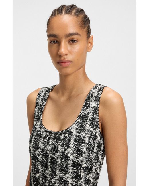 Boss White Patterned Women's Business Dresses Size 8