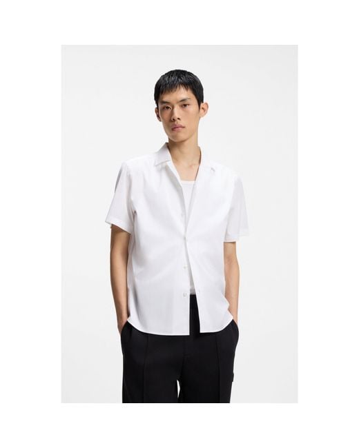 HUGO White Relaxed-Fit Shirt for men