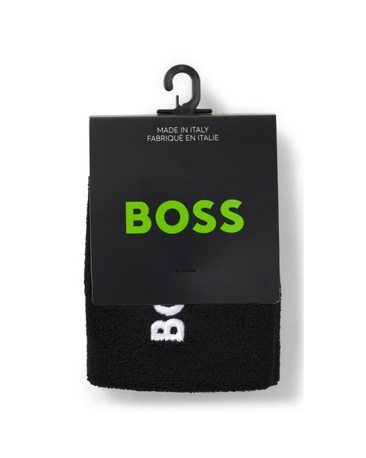 Boss Green Logo-Embroidered Wristband Pair for men