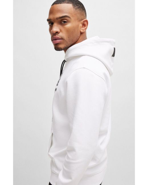 Boss X Nfl-hoodie Van Een Katoenmix Met Metallic Print in het White voor heren