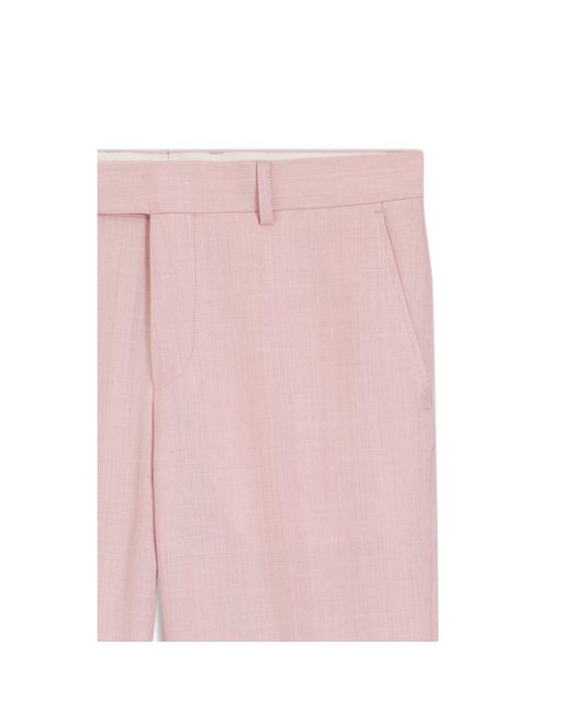 Boss Pink One Slim-Fit Suit Trousers for men