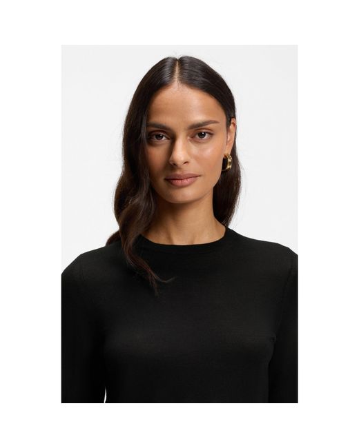 Boss Black Slim-Fit Crew-Neck Sweater