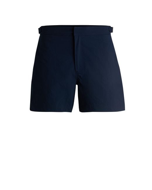 Boss Blue Fully Lined Swim Shorts With Adjustable Waist for men