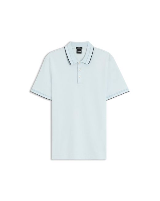 Boss Blue Slim-Fit Polo Shirt for men