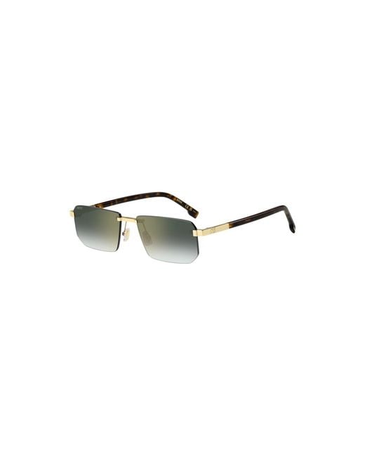Boss Multicolor Rimless Sunglasses With Double B Monogram for men