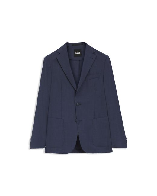 Boss Blue Slim-Fit Suit Jacket for men