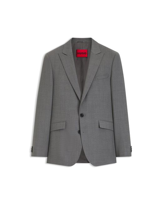 HUGO Gray Extra-Slim-Fit Suit Jacket for men