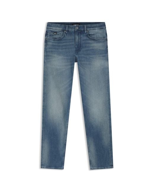Boss Blue Delaware Slim-Fit Jeans for men