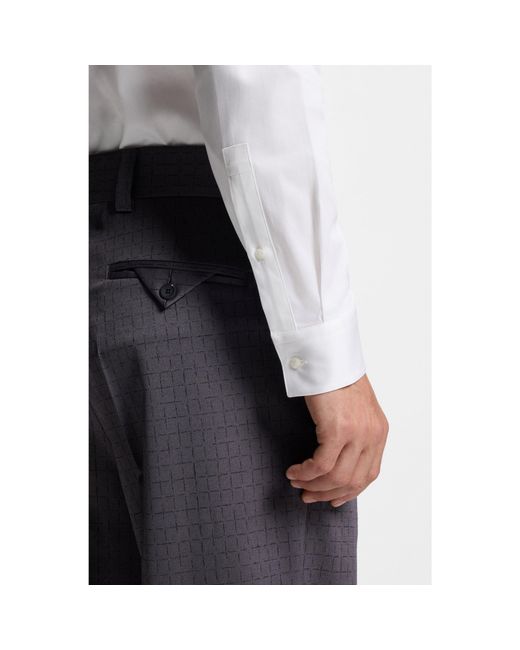 HUGO White Modern-Fit Shirt for men