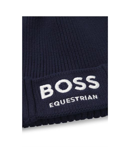 Boss Brown Equestrian Fisherman Beanie Hat