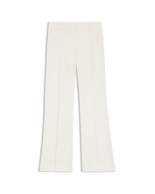 HUGO White Regular-Fit Trousers With Kick Flare