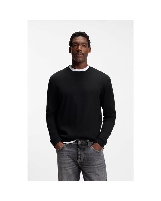 Boss Black Cotton-Jersey T-Shirt With Crew Neck for men