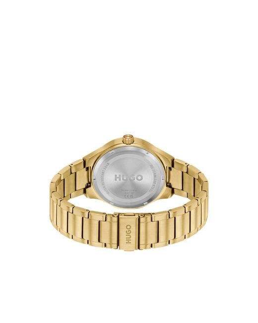 HUGO Metallic Lit-Tone Watch With Dial for men