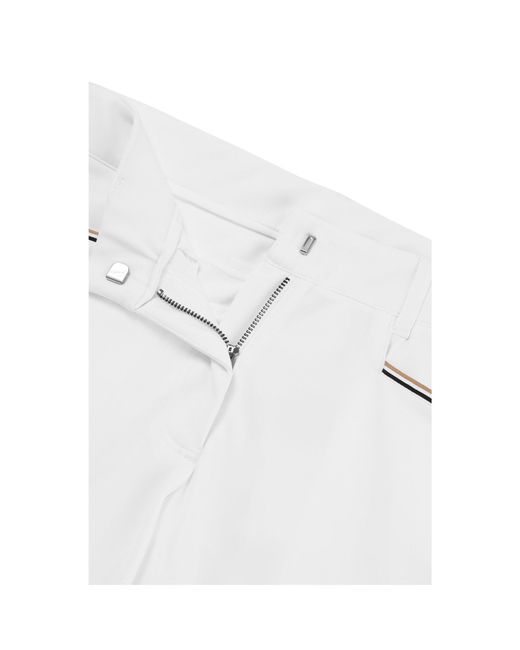 Boss White Equestrian Full-Grip Breeches