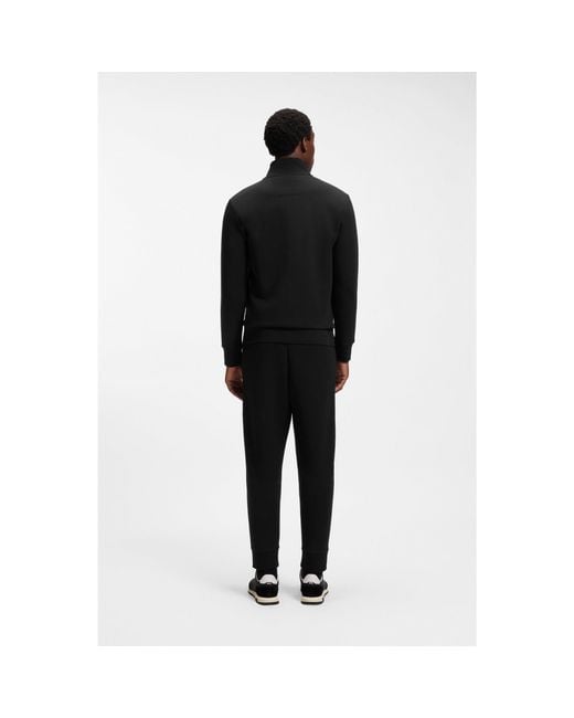 Boss Black Zip-Up Sweatshirt for men