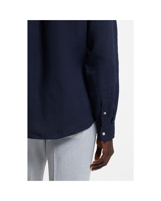 Boss Blue Regular-Fit Button-Down Shirt for men