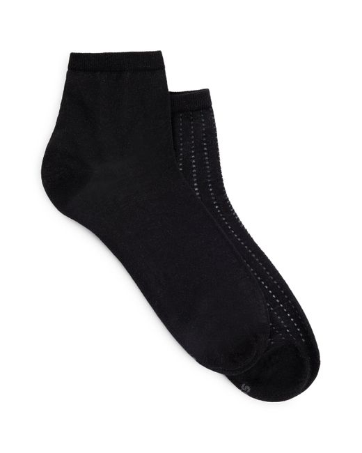 Boss Black Kurze Socken aus Baumwoll-Mix im Zweier-Pack