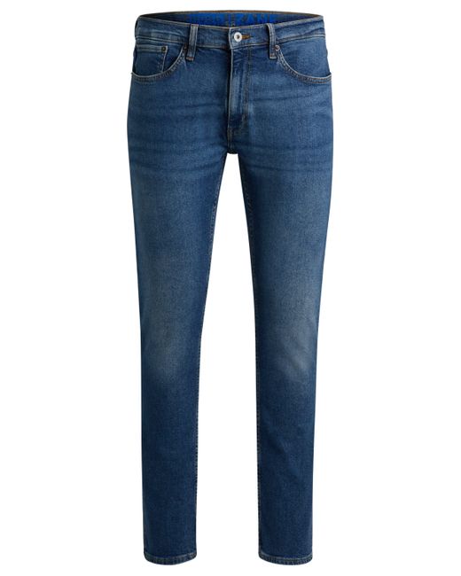 HUGO Extra Slim-fit Jeans Van Marineblauw Stonewashed Stretchdenim in het Blue voor heren