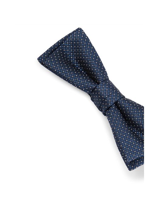 Boss Blue Silk-blend Tie And Pocket Square Set for men