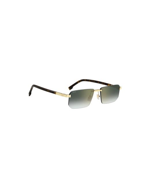 Boss Multicolor Rimless Sunglasses With Double B Monogram for men
