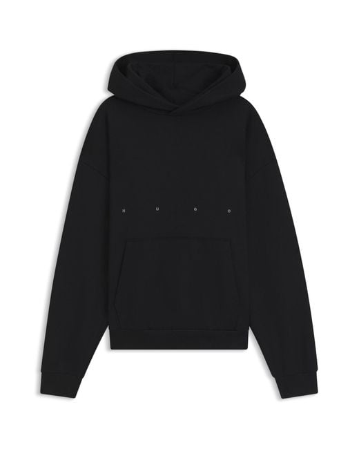 HUGO Oversized Hoodie Aus Baumwoll-Terry Mit Ballerina-Artwork in Black für Herren