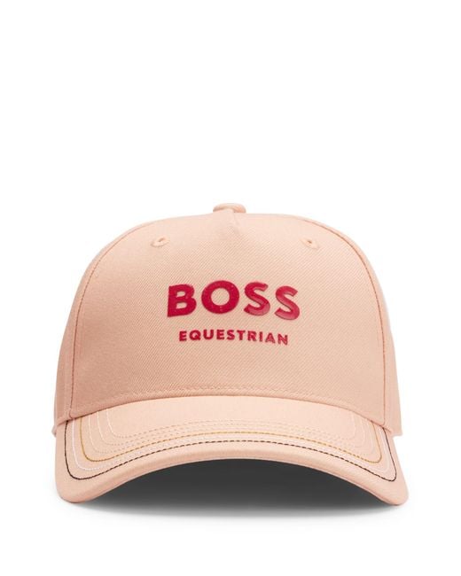 Boss Pink Equestrian Cap With Logo