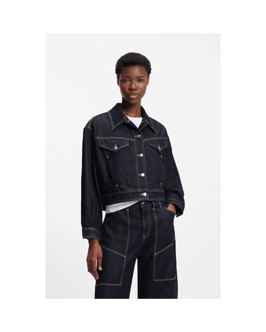 Boss Blue Regular-Fit Trucker Jacket