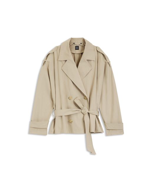 Boss Natural Belted Short Coat