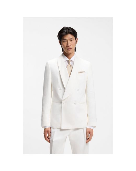 Boss White Slim-Fit Jacket for men