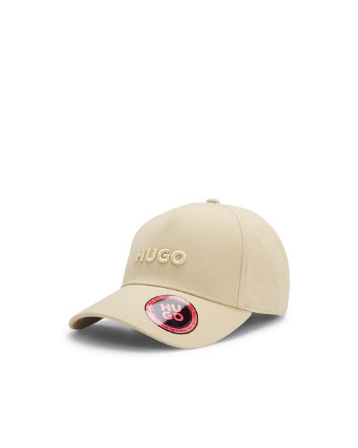 HUGO Natural Cotton-Twill Cap With Logo for men