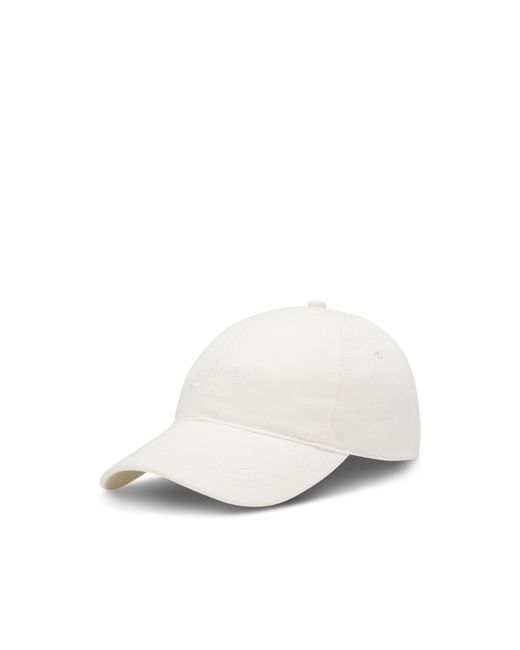 Boss White Cotton-Twill Cap With Script Logo