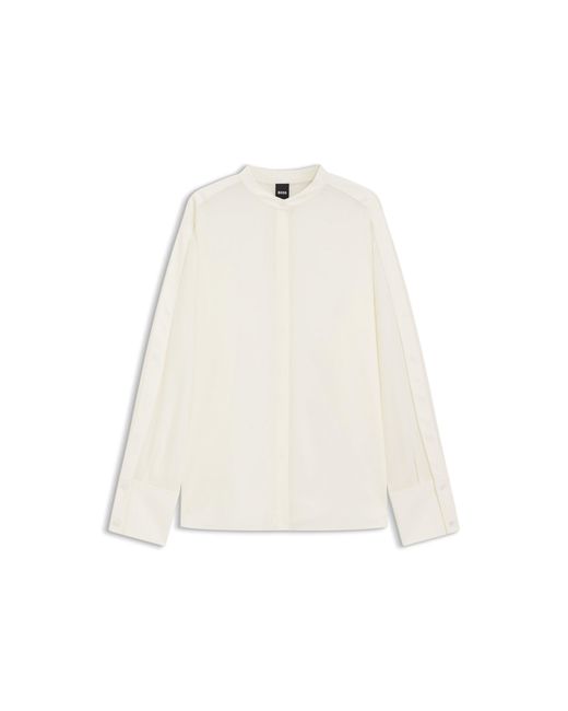 Boss White Regular-Fit Blouse