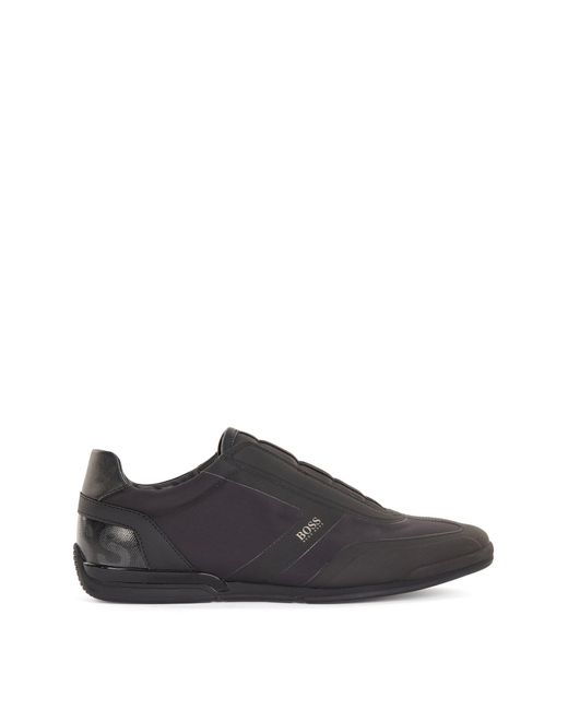 BOSS by Hugo Boss Black Low-top Laceless Trainers In Mixed Materials for men