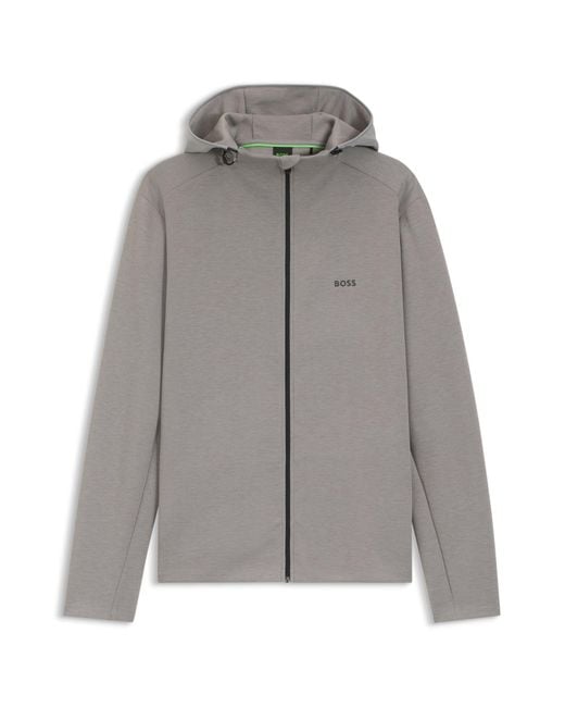 Veste Sportive À Capuche Anti-Odeurs Avec Détails Réfléchissants Boss pour homme en coloris Gray