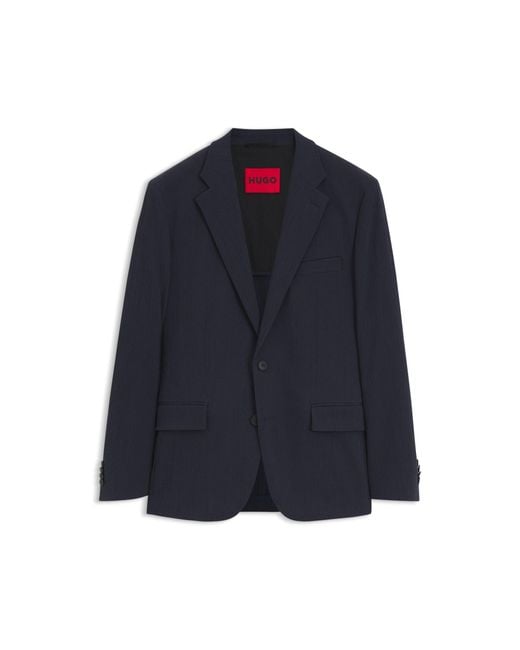 HUGO Blue Slim-Fit Suit Jacket for men