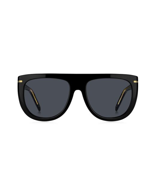 Boss Black Sonnenbrille aus schwarzem Acetat mit goldfarbenen Metalldetails