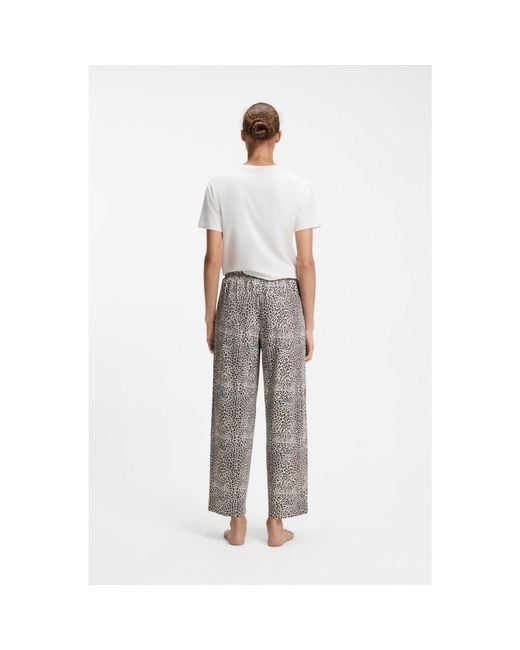 HUGO Gray Printed Pyjama Bottoms